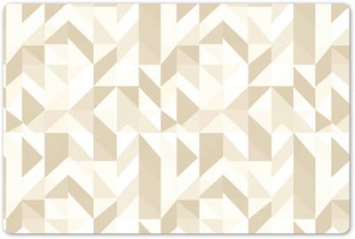 Placemats 45x30 cm - Placemat kunststof - 1 stuk - Modern - Abstract - Beige - Borden onderleggers - Decoratie voor op tafel - Keuken tafeldecoratie accessoires - Vinyl onderlegger - Tafelversiering