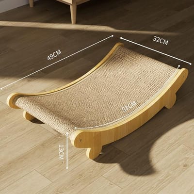 Duurzaam Sisal Krabplank Mat - Gezellige Lounge Mand Kitten Trainingsmat Slijtvast Huisdier Schuur Speelgoed Met Slaapplek beige