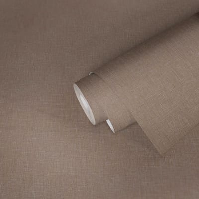 LINNENLOOK BEHANG | Landelijk - taupe - A.S. Création Metropolitan Stories