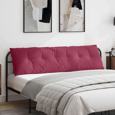 vidaXL - Rugkussen - Wijnrood - 180 - x - 50 - cm - Corduroy - stof