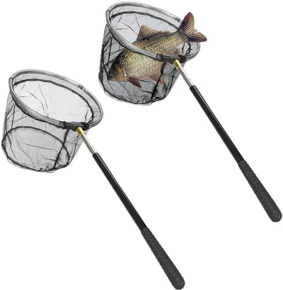 Dailygoods- Schepnet telescopisch 150 cm - Schepnet vissen - Schepnet kinderen - Opvouwbaar visnet - Outdoor visaccessoires - Lichtgewicht 250 gram - Visschepnet