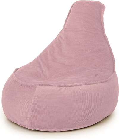 Drop & Sit - zitzak/stoel - trendy rib (corduroy) - roze - Noa JR - 100 Liter - handgemaakt in de Benelux