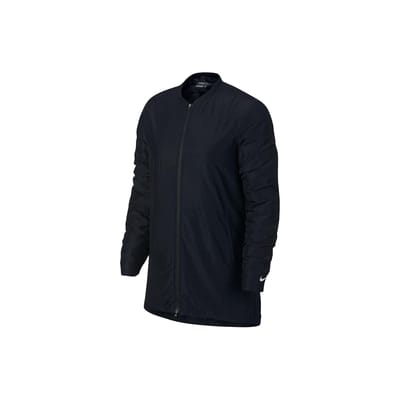 Nike Effen Kleur Rits Casual Lange Mouw Jas Dames jassen Zwart 873050-010 M black
