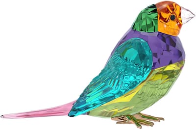 Swarovski beeldje Idyllia Gouldamadine 5689266 | decoratief verzamelbeeldje vogel, kleurrijk design, Swarovski kristallen decoratie