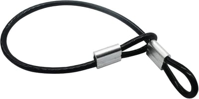 10x Kabel 5mm x 30cm RVS met Lus - Vinyl Gecoat & Roestvrij Staal voor Buiten