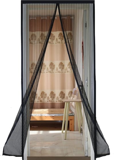 Vliegengaas- balkondeur- magnetisch- 90 x 230 cm sterke magneten- vliegengaas voor deur- 4 cm breed klittenband-vliegenhordeuren zonder boren- insectenbescherming- voor balkondeur