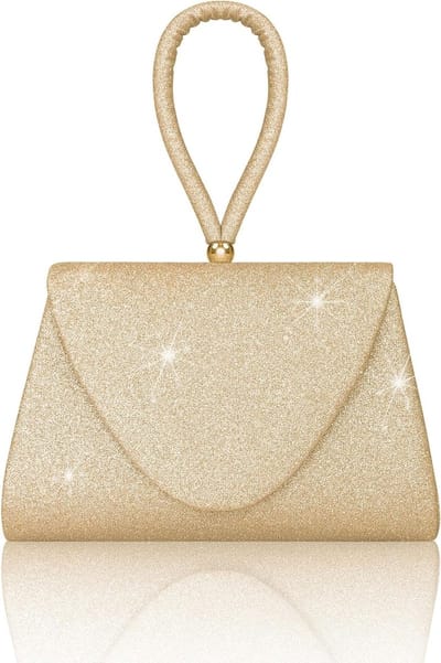 Elegante Avondclutch met Afneembare Ketting, Sprankelende Sequins, Perfect voor Feesten en Bruiloften, 20x13.5 cm