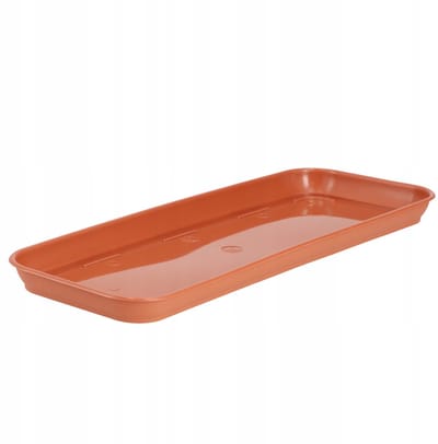 Onderzetter voor bloembak 40cm - Rechthoekig Kunststof Terracotta