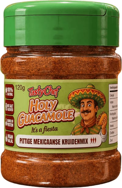 TastyChef Mexicaanse Kruiden Zoutvrij - HOLY GUACAMOLE - 120 g