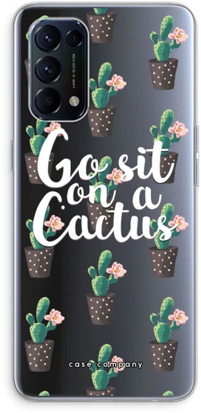 Case Company® - Hoesje geschikt voor Oppo Find X3 Lite hoesje - Cactus quote - Soft Cover Telefoonhoesje - Bescherming aan alle Kanten en Schermrand