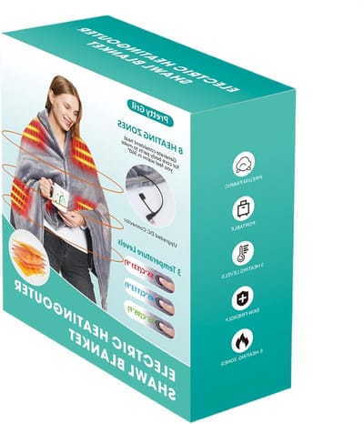 Verwarmde Poncho - Draagbare Deken - Warm Blijven - Elektrische Verwarming - 150 x 80 cm - Meerkleurig