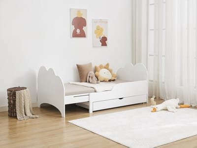 Vente-unique Meegroeibed hout wit 90 x 200 cm, 90 x 140 cm