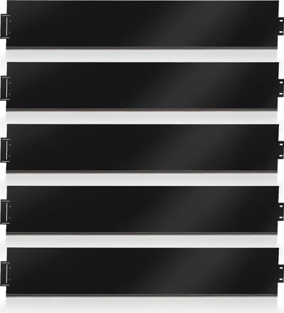Borderrand Grasrand Wortelbarrière Gegalvaniseerd Metaal Perkranden Zwart 100x18cm 5m