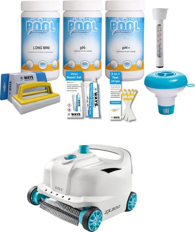 WAYS - Zwembad Onderhoud - Pakket Medium & Automatische Zwembad Stofzuiger Deluxe