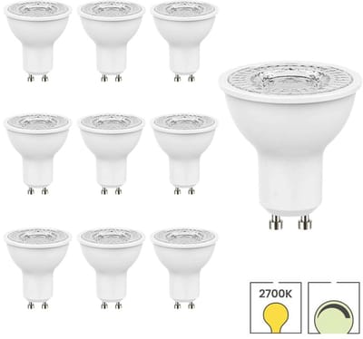 Lybardo - GU10 LED Lamp - 10-pack - 3W Dimbaar - 2700K Warmwit Licht