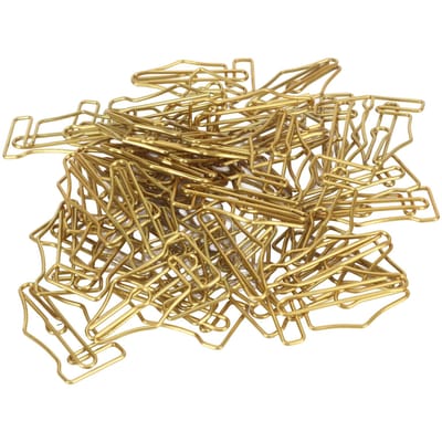 100 Pièces Trombonnes Fantaisie Grandes en Fil Recouvert de Plastique Multiusages en Forme de Stylo pour la Maison brown
