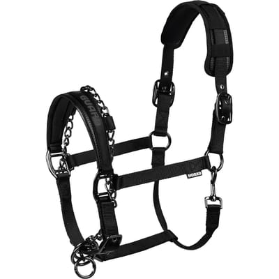 Horka - Halster Safety Guard - Met Ketting - Zwart - Pony