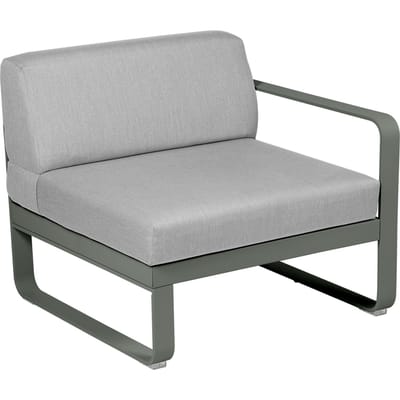 Fermob BELLEVIE Fauteuil Module rechts - 48 rozemarijn mat - 79 Flanelgrijs
