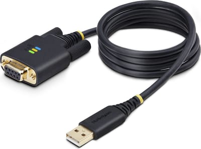 StarTech.com 1P3FFCNB-USB-SERIAL seriële kabel Zwart 1 m USB Type-A DB-9