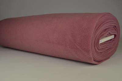 Fleece stof - Donker oud roze - 10 meter