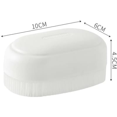 Brosse à récurer les vêtements en fourrure douce Brosse à chaussures multifonctionnelle Manche en plastique minimaliste ménager Fournitures de nettoyage blanc