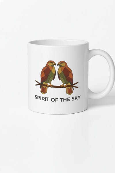 Mok Geometrische Haviken - Spirit van de Hemel Design - Unieke Koffiemok