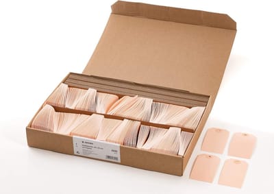 1000 Bruine Hanglabels Karton 48x95mm - Prijs- en Cadeaukaartjes met Oogje