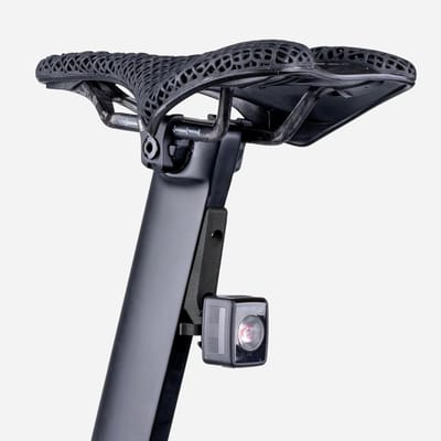 Fietszadelpenhouder - Zadelpenhouder Fiets - Meer Zichtbaarheid - 3D-geprint Koolstofvezel - Boutmontage Onderste Positie - Zwart