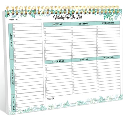 Dailygoods- Weekplanner 2026 - Weekplanner Papier - Weekplanner Magnetisch - Weekplanner Kind - Weekplanner A4 - Gestructureerde Lay-out - Planningspad