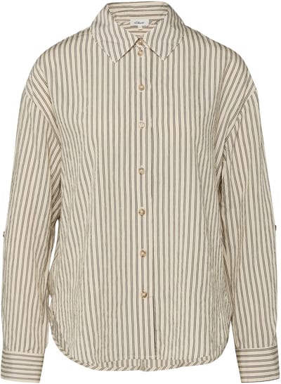 s.Oliver - female - Gestructureerde blouse van viscosemix met omslag