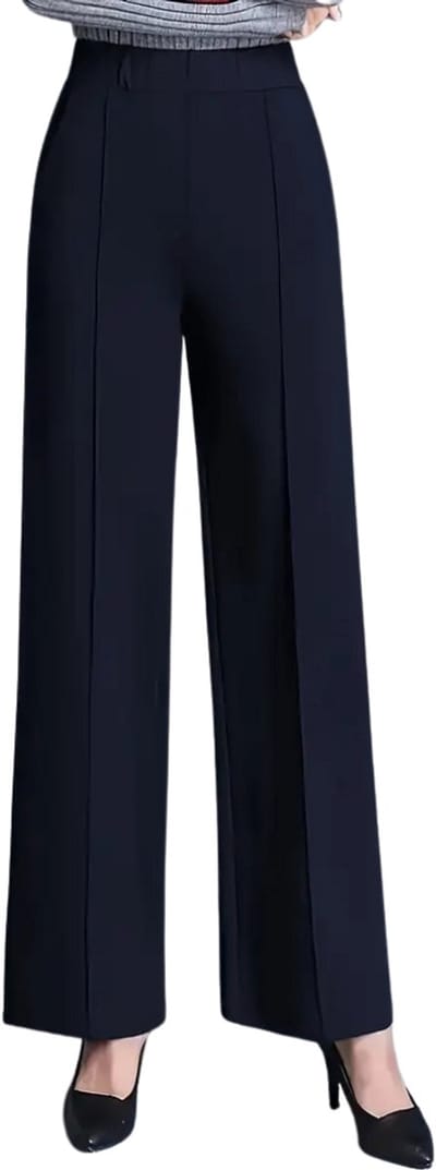 Livano Pantalon Dames - Chino - Golfbroek - Nette Broek - Met Elastische Tailleband - Volwassenen - Marineblauw - S