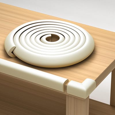 Oneay 2 meter lange meubelhoekbeschermers, beschermende schuimrubberen pads, kindveilige hoekbeschermers, geschikt voor tafels, open haarden en aanrechtbladen.