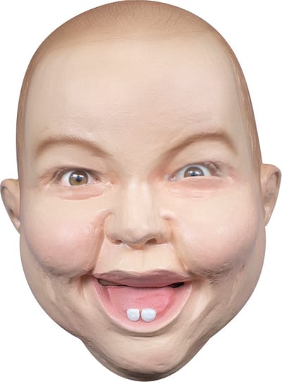 Partychimp Smiley Baby Halloween Masker voor bij Halloween Kostuum Volwassenen Carnaval - Latex - One Size