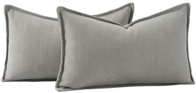 Set van 2 Geweven Chenille Kussenslopen 40x80 cm - Superzachte Decoratieve Kussenhoezen voor Sofa en Slaapkamer