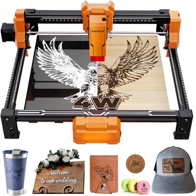 SP® Lazer Graveerma - Draagbaar Mini Graveerapparaat - Laser Graveermachine voor Hout - Zwart - 49cm x 50cm x 20cm
