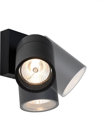 QAZQA solo - Moderne Wandlamp voor buiten - 1 lichts - D 11.3 cm - Zwart - Buitenverlichting