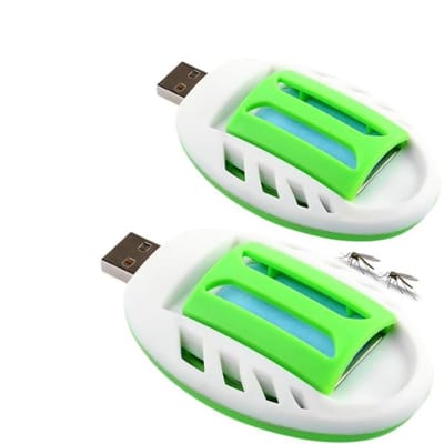 longziming -USB Muggenverdrijver - Elektrische Muggenbestrijder - Draagbare Verdamper - PTC Constante Temperatuur - Kunststof Behuizing - Geurvrij en Veilig - Ideaal voor Reizen en Slaap - 2 Stuks