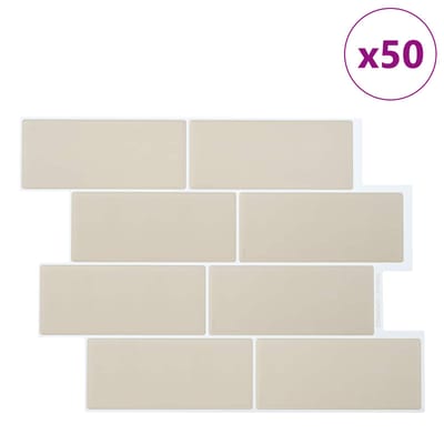 vidaXL - Subway - tegel - 50 - st - Beige - 29 - x - 21 - cm - Polyurethaan - en - PET