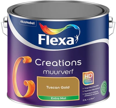Flexa - Creations Muurverf Extra Mat - Tuscan Gold - Mengverf - 2,5 L