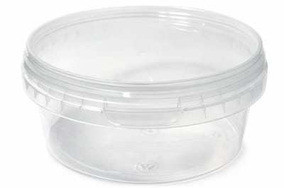Ronde bakjes 300ml met deksel 10 stuks - vershoudbakjes