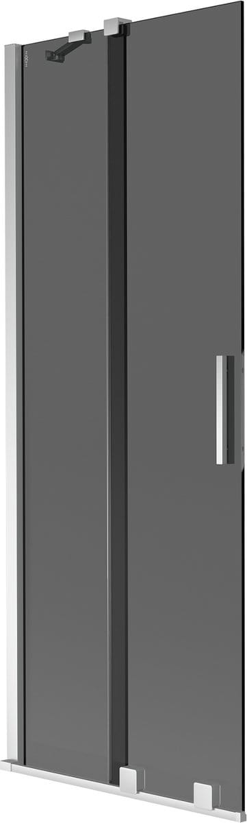 Mexen Velar badwand scherm 2-delig schuifbaar 70 x 150 , grafiet, chroom - 896-070-000-41-01