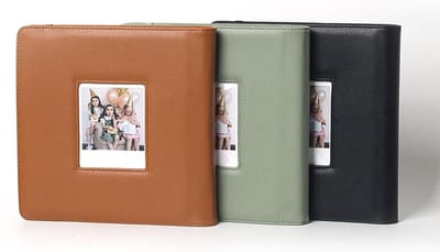 Fotoalbum voor 288 Grootformaat Instantfoto's (3,5 x 4,3 inch), PU-leer met Elastische Band, Ideaal voor Bruiloften, Afstuderen en Herinneringen, Grote Capaciteit en Stijlvol Ontwerp