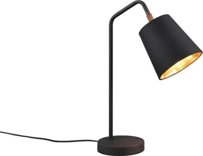 REALITY BUDDY - Tafellamp - Bureaulamp - Zwart mat - excl. 1x E27 40W - Snoerschakelaar - Draaibaar