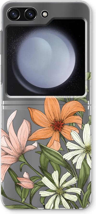 Case Company® - Hoesje geschikt voor Samsung Galaxy Z Flip5 hoesje - Floral bouquet - Soft Cover Telefoonhoesje - Bescherming aan alle Kanten en Schermrand