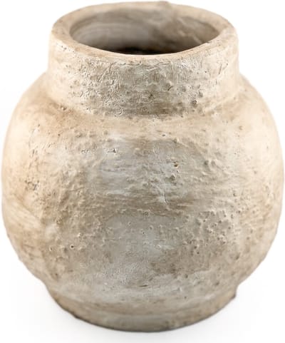 HomeBound by KY | Aardewerk vaas beige | 20,5x20,5x20cm |