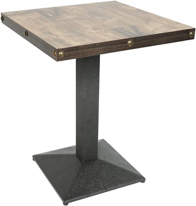 Ronde bartafel - Eettafel bistrotafel - Eetkamer ontvangstruimte - Industrieel design - 60x60x75 cm - Houtkleurig