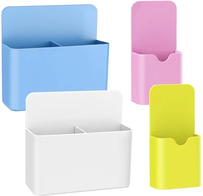 Dailygoods- Pennenhouder - Set van 4 magnetische houders - Duurzaam ABS-materiaal - Geschikt voor koelkast/whiteboard - Veilig en schokbestendig - Organisator voor pennen/scissors - Magnetische Organizer