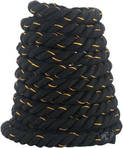 Fitness Touw - Kracht Touw - Spierversterking Thuis - Dynamische Training - 300 cm Lengte - Zwart