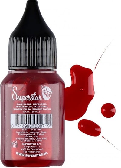 Superstar - Kunstbloed helder rood dik stollend (20ml)