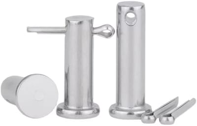 Dailygoods- Vorkkoppen Roestvrij Staal - Vorkkoppennen/Splinten - Bevestigingsmiddelen - Corrosiebestendig - Set van 2 - M12x60mm - Clevis Pennen